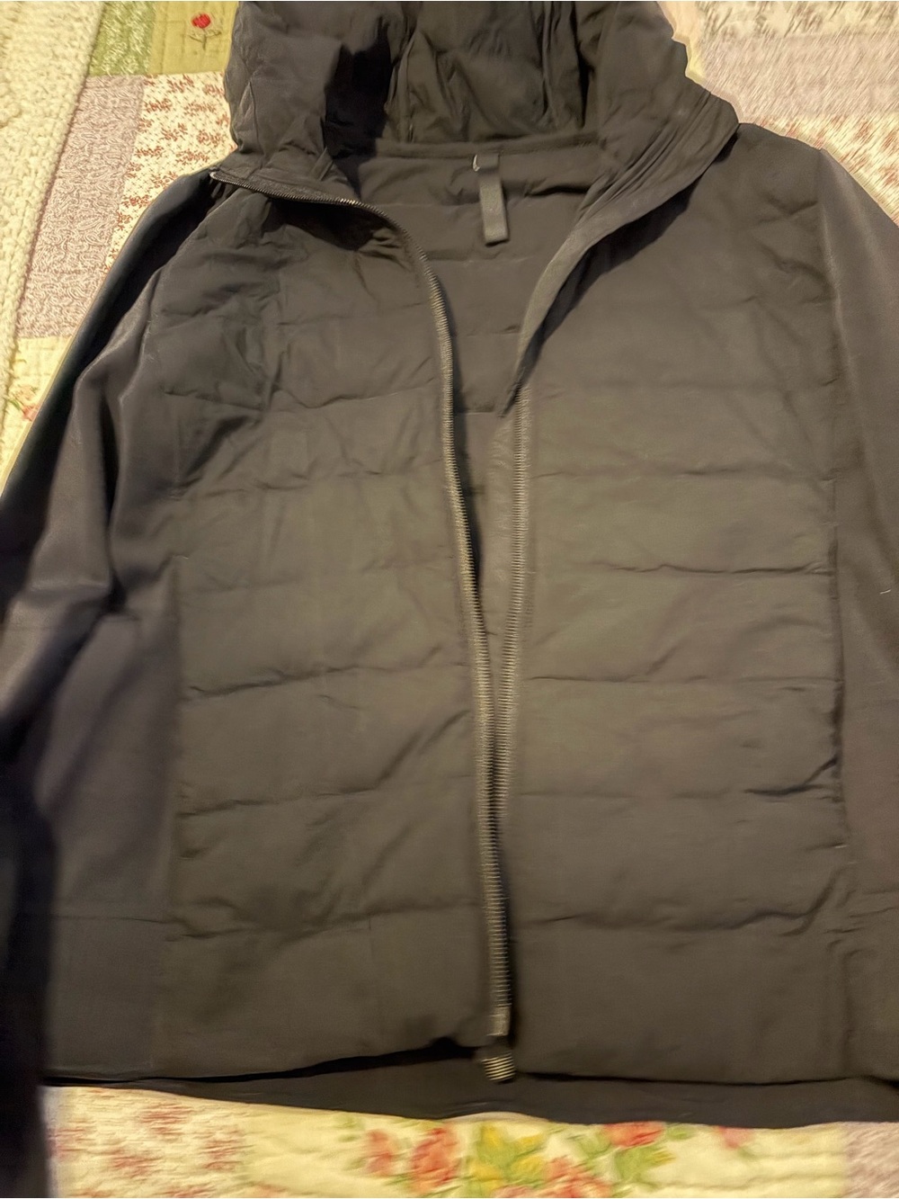 lululemon athletica Black Hooded Women's Quilted Puffer Jacket
